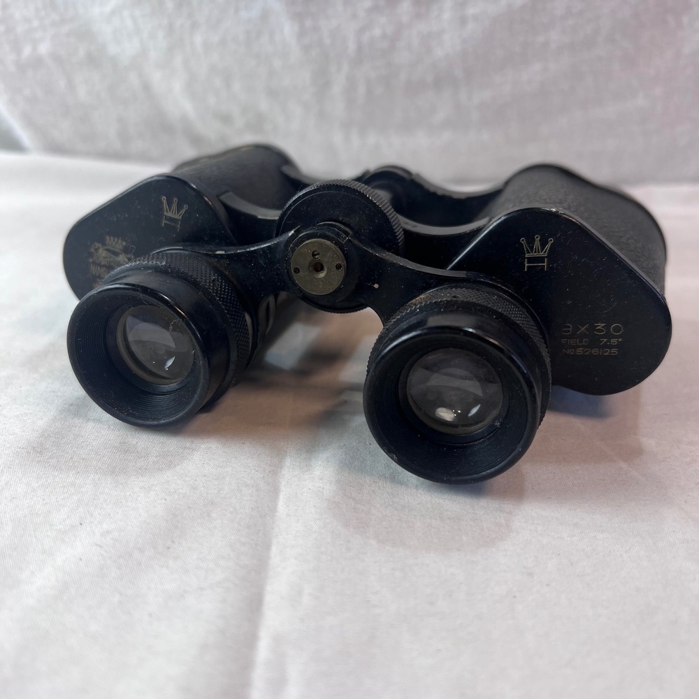Vintage Hambletonian 8x30 Binoculars Coated Optics 7.5 Field Made in Japan Black